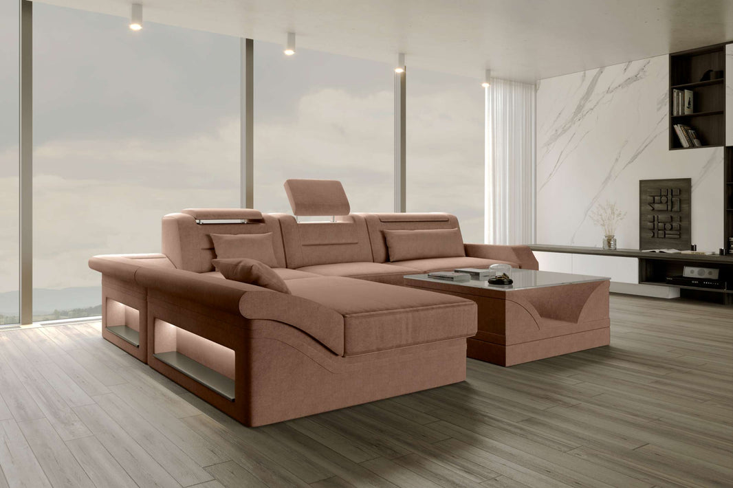 Ecksofa Monza L Form Stoffsofa