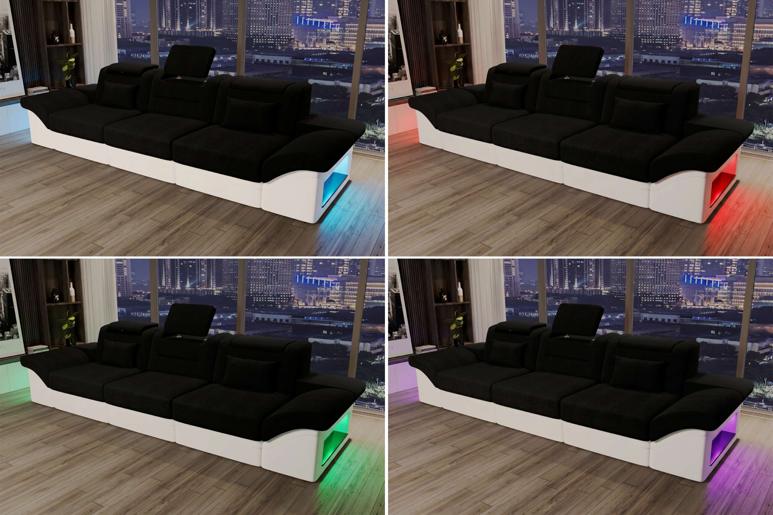 Couch Monza 3 Sitzer Stoffsofa Hellbraun