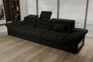 Couch Monza 3 Sitzer Stoffsofa Dunkelgrün