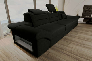 Couch Monza 3 Sitzer Stoffsofa Dunkelgrün