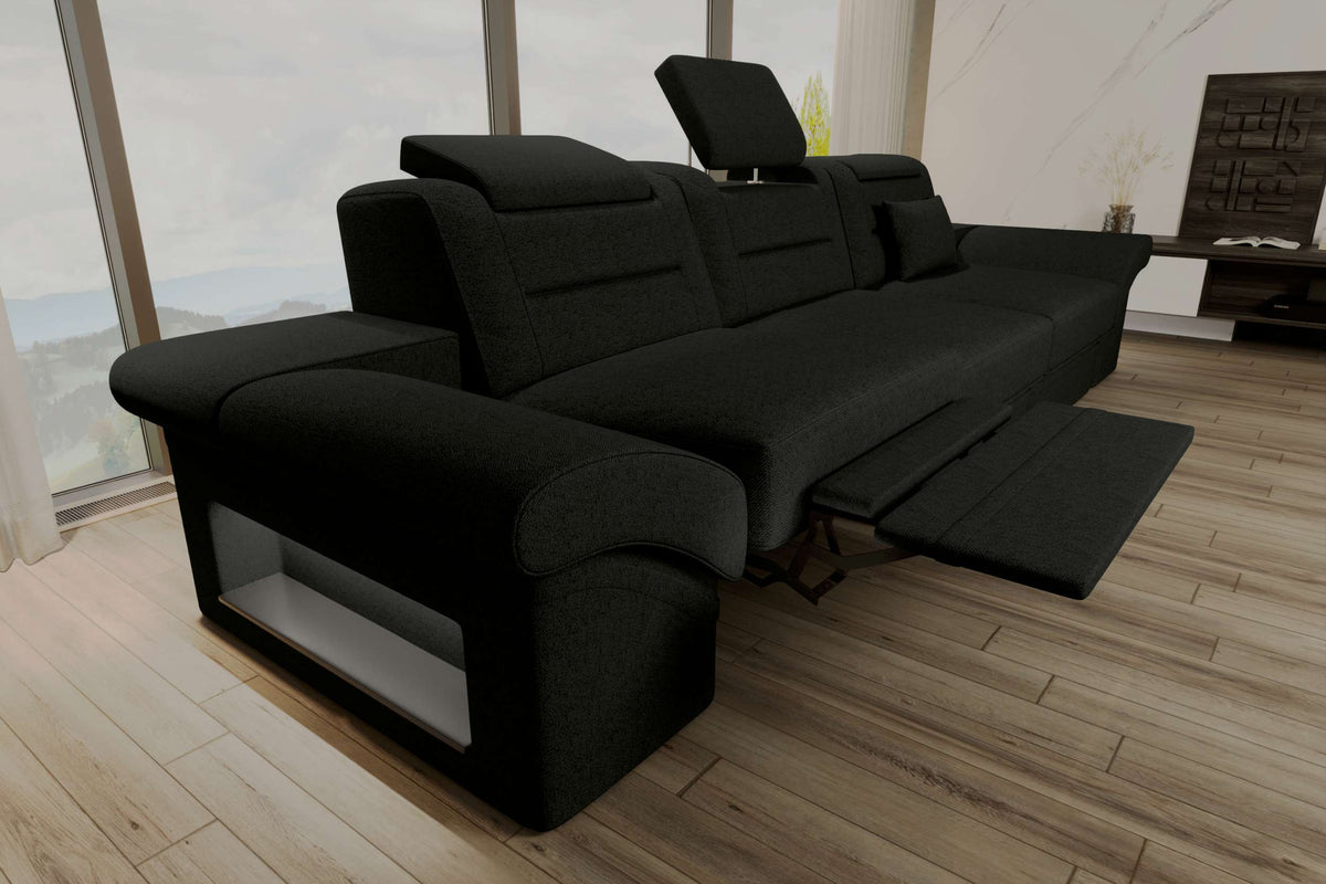 Couch Monza 3 Sitzer Stoffsofa Dunkelgrün