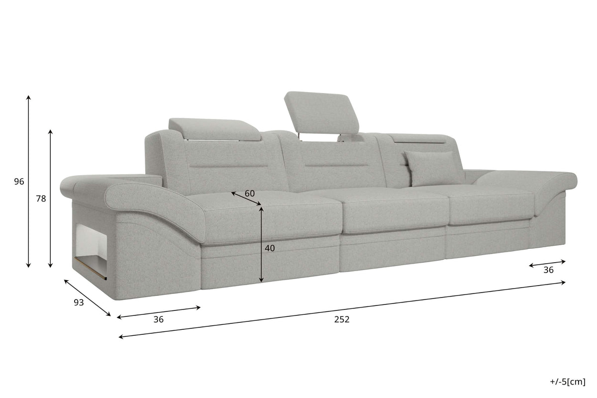 Couch Monza 3 Sitzer Stoffsofa Dunkelgrün