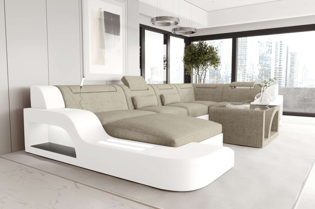 Wohnlandschaft Palermo U Form Stoffsofa