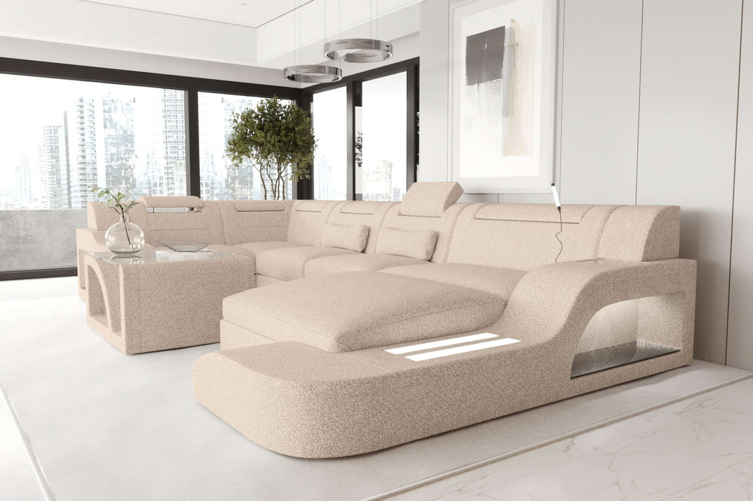 Wohnlandschaft Palermo U Form Stoffsofa