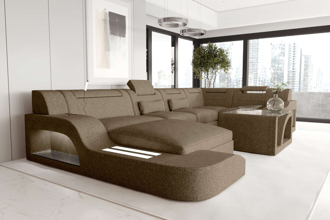 Wohnlandschaft Palermo U Form Stoffsofa