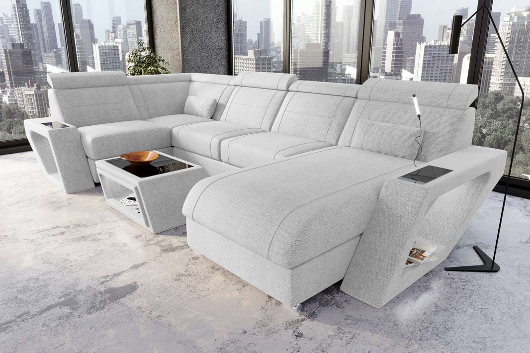 Wohnlandschaft Catania U Form Stoffsofa