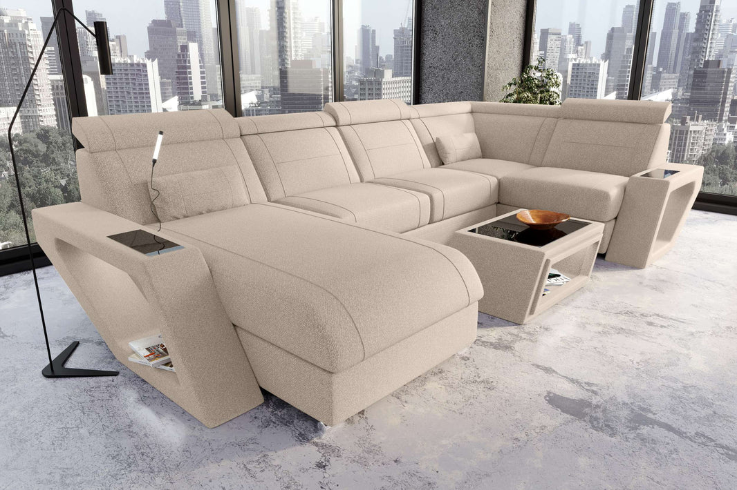 Wohnlandschaft Catania U Form Stoffsofa