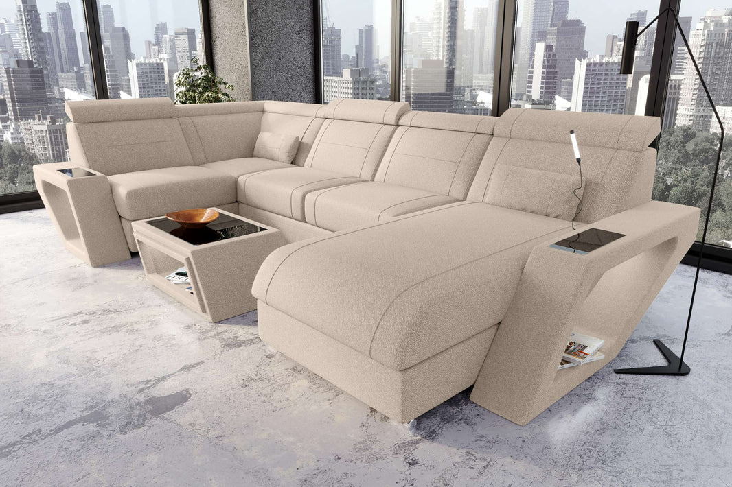 Wohnlandschaft Catania U Form Stoffsofa