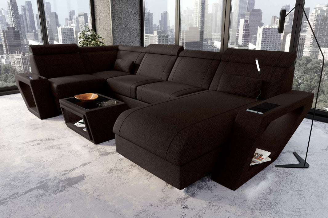 Wohnlandschaft Catania U Form Stoffsofa