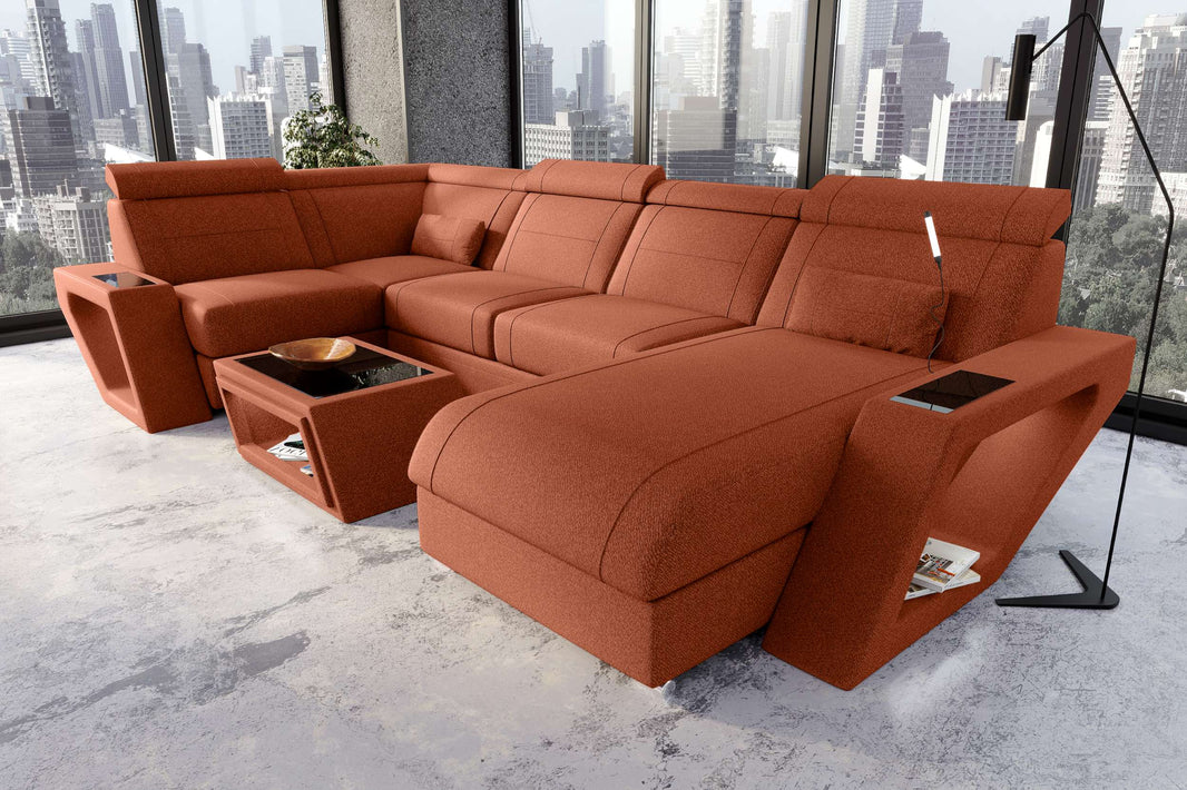 Wohnlandschaft Catania U Form Stoffsofa
