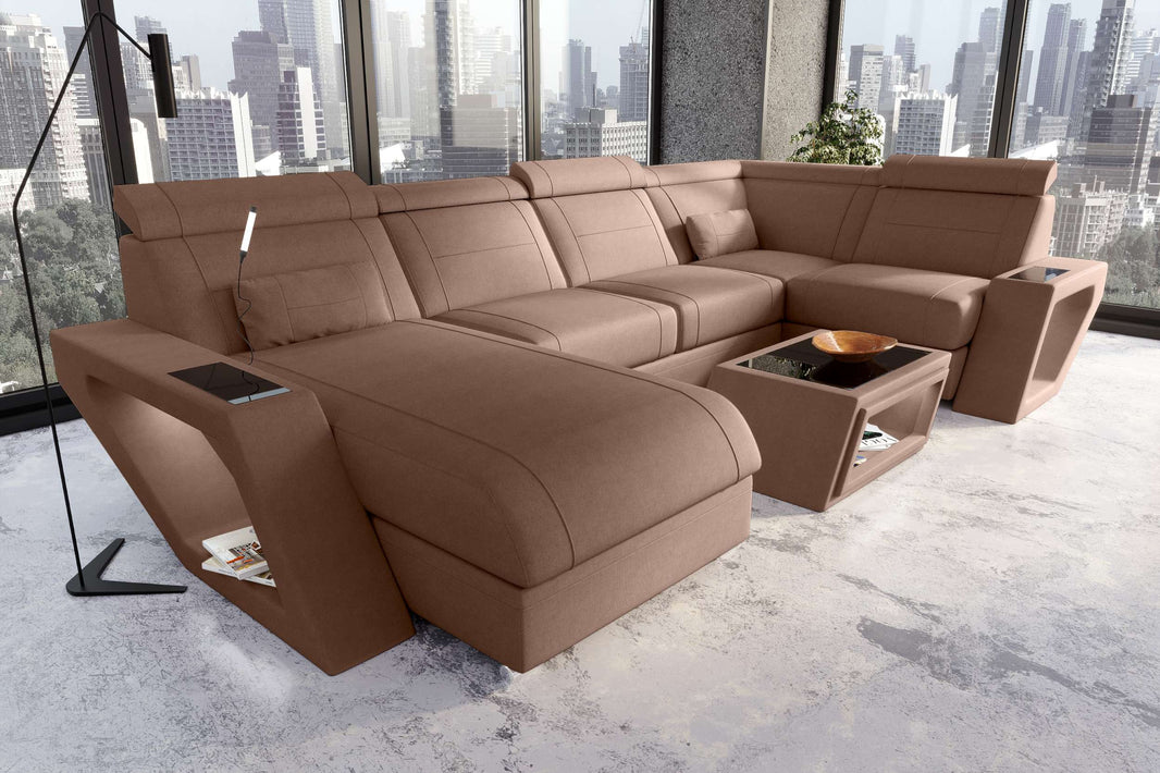 Wohnlandschaft Catania U Form Stoffsofa