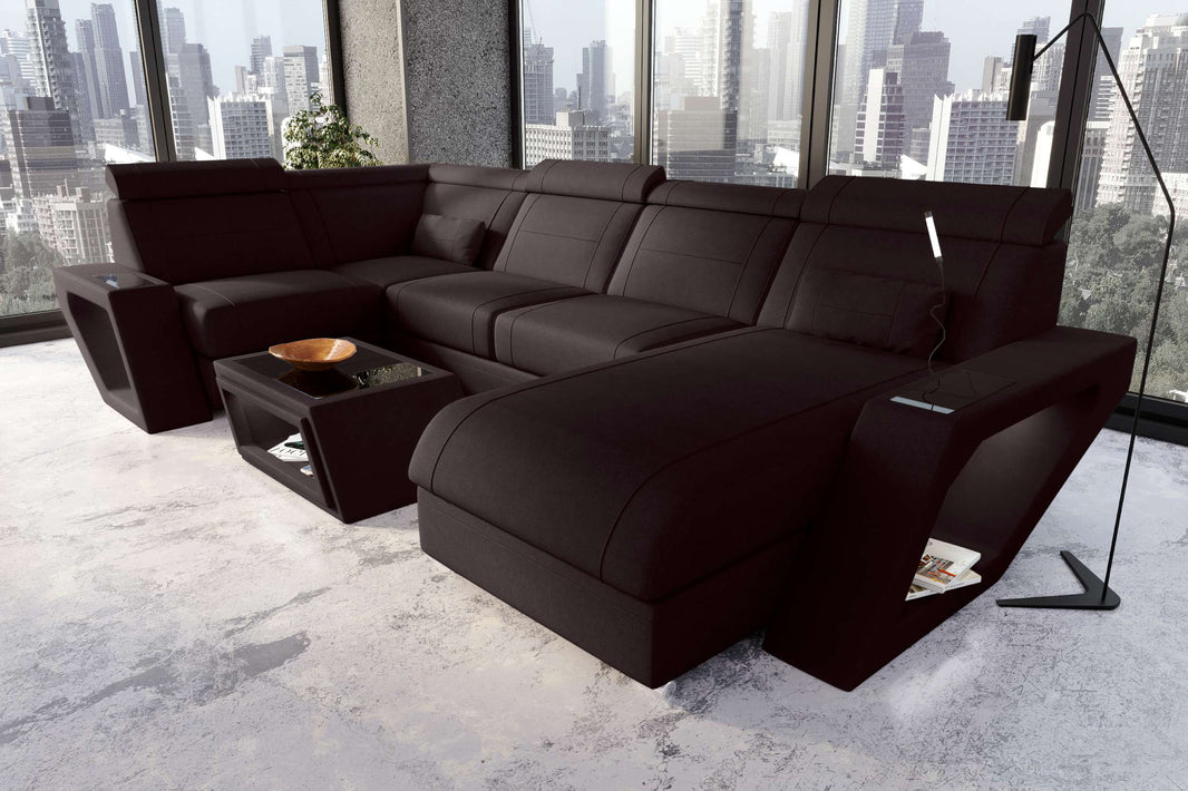 Wohnlandschaft Catania U Form Stoffsofa