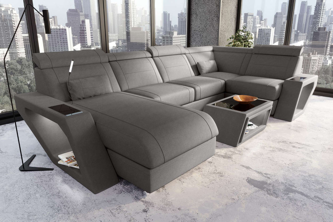 Wohnlandschaft Catania U Form Stoffsofa