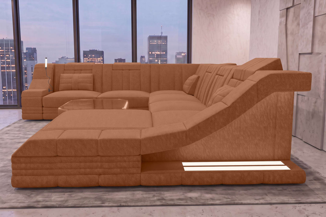 XXL Wohnlandschaft Turino Stoffsofa