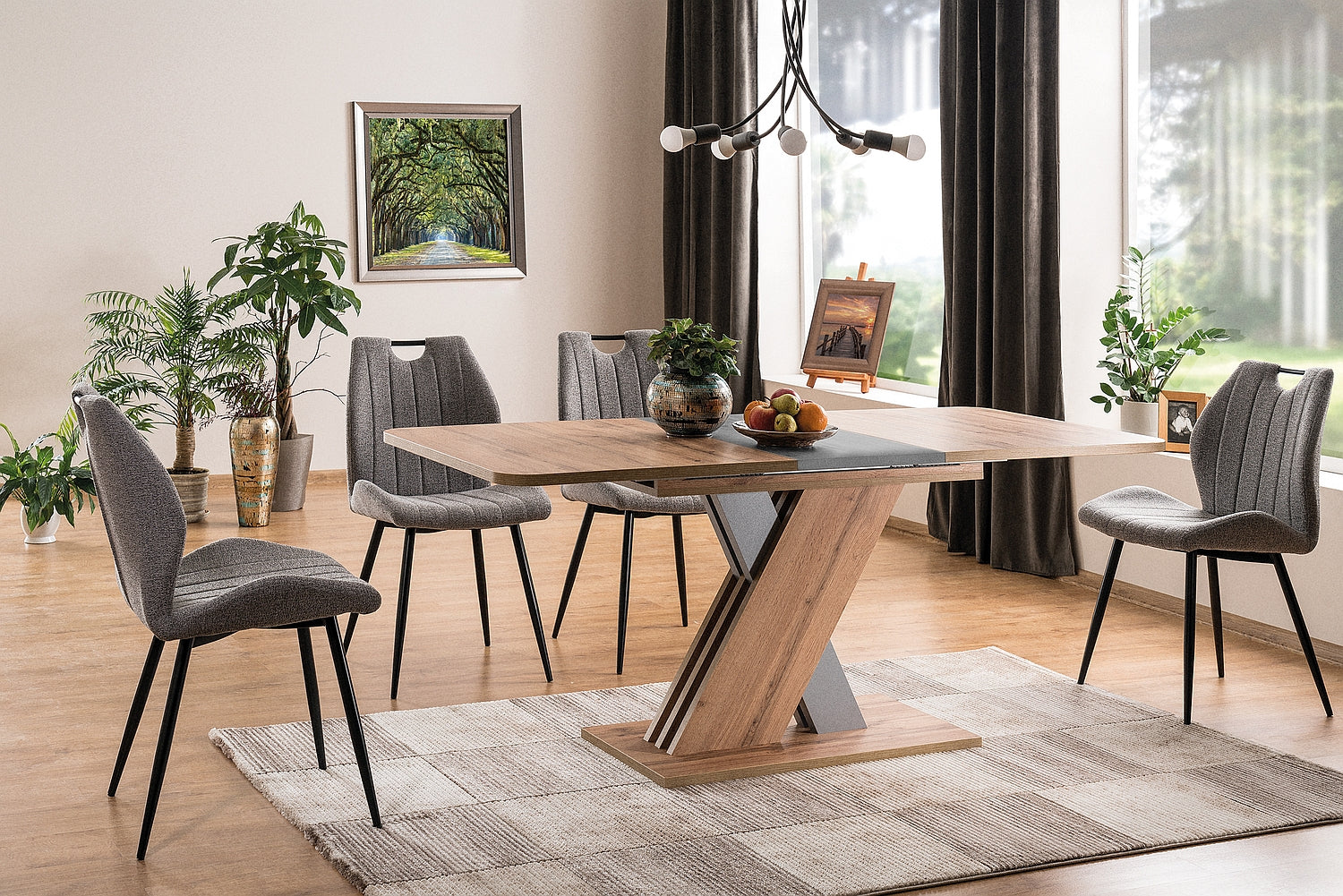 Exel Artisan Massivholz-Optik Esstisch