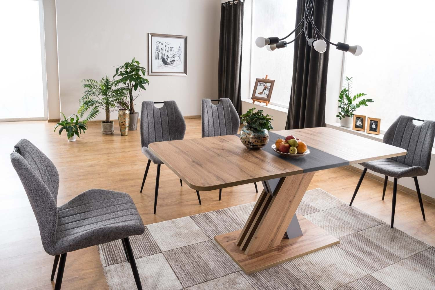 Exel Artisan Massivholz-Optik Esstisch