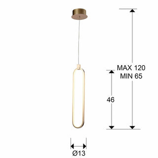 Hängelampe Colette – Eleganz in Gold für Wohnzimmer - Bild 2