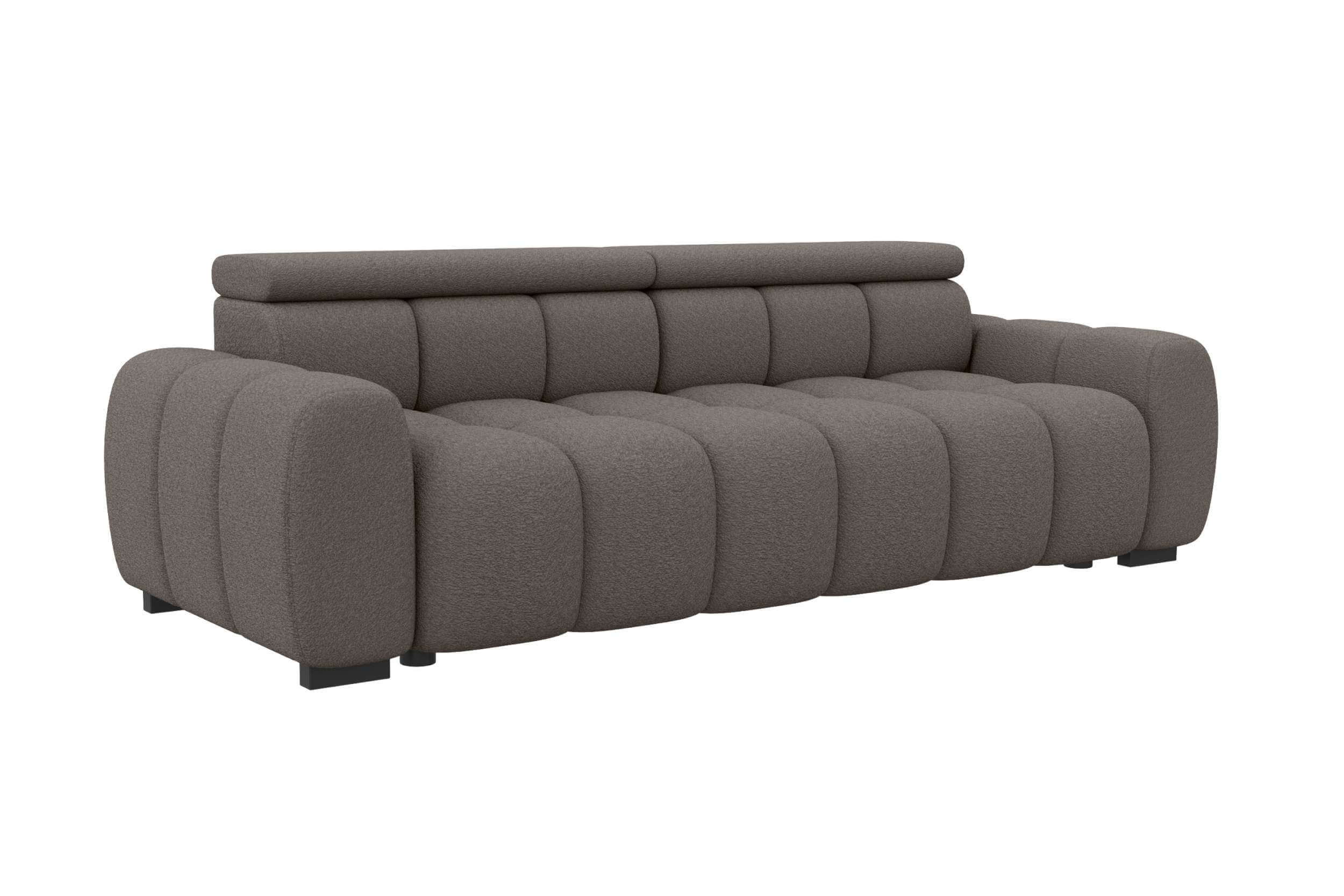 Bigsofa Santorin im Boucle Stoffbezug Braun