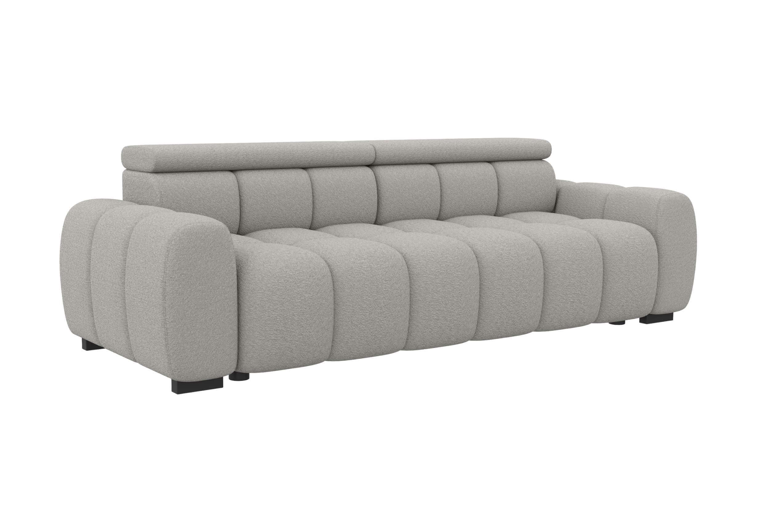 Bigsofa Santorin im Boucle Stoffbezug Grau