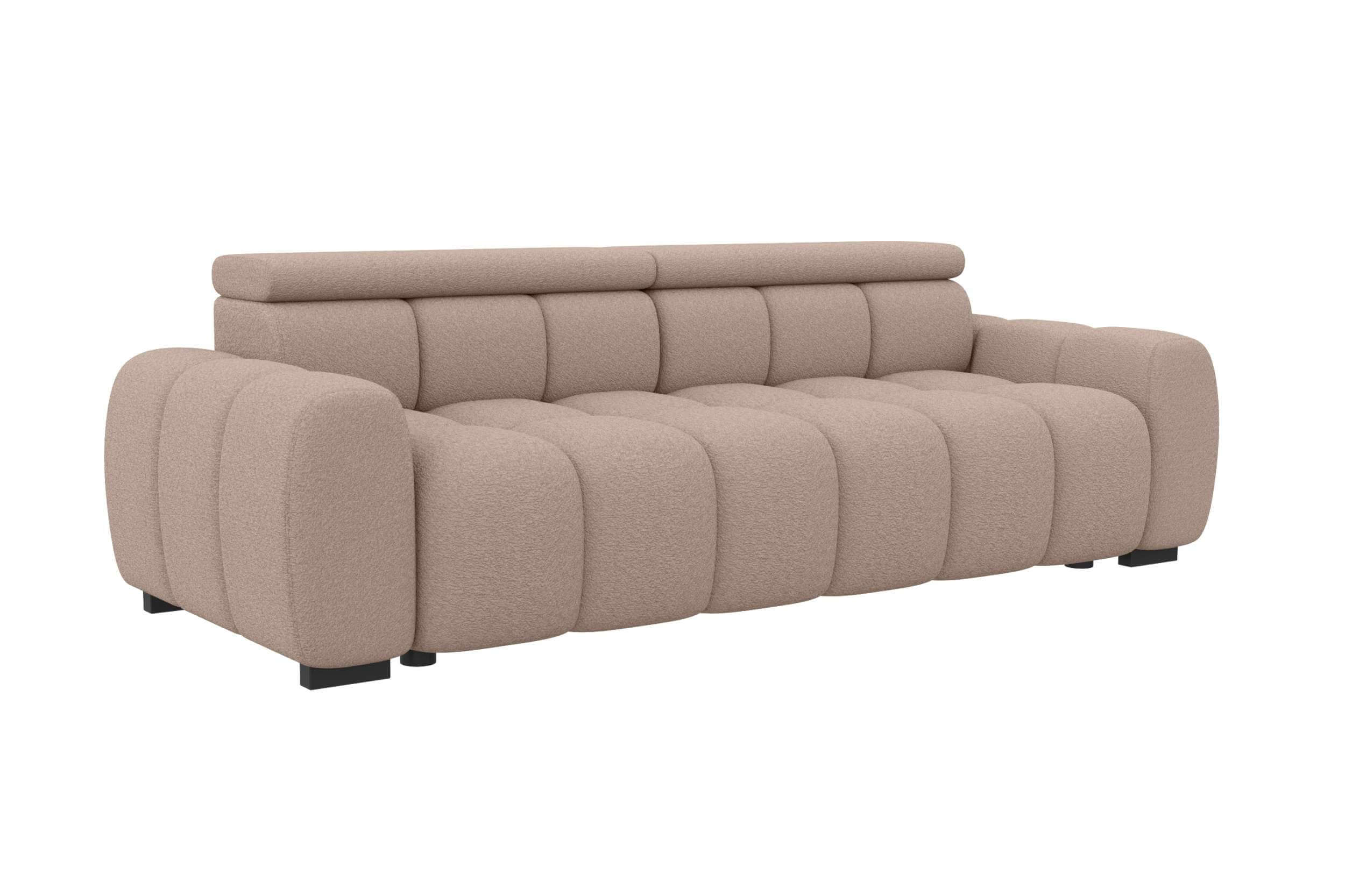 Bigsofa Santorin im Boucle Stoffbezug Rosa