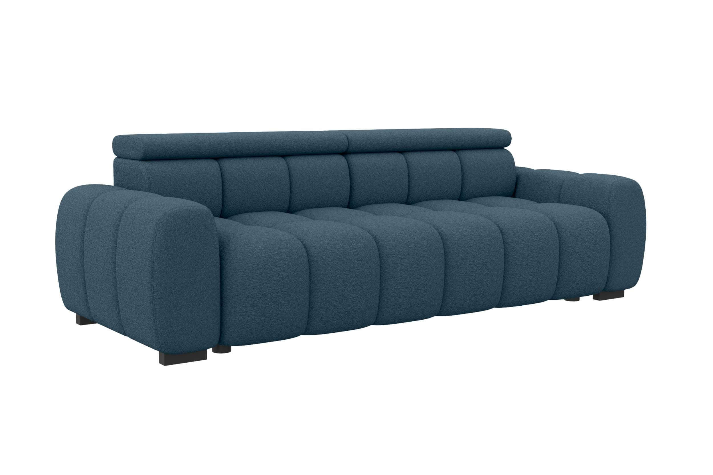 Bigsofa Santorin im Boucle Stoffbezug Dunkelblau