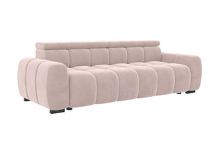 Bigsofa Santorin im Stoffbezug in Samtstoff und der Farbe Beige - Bild 2