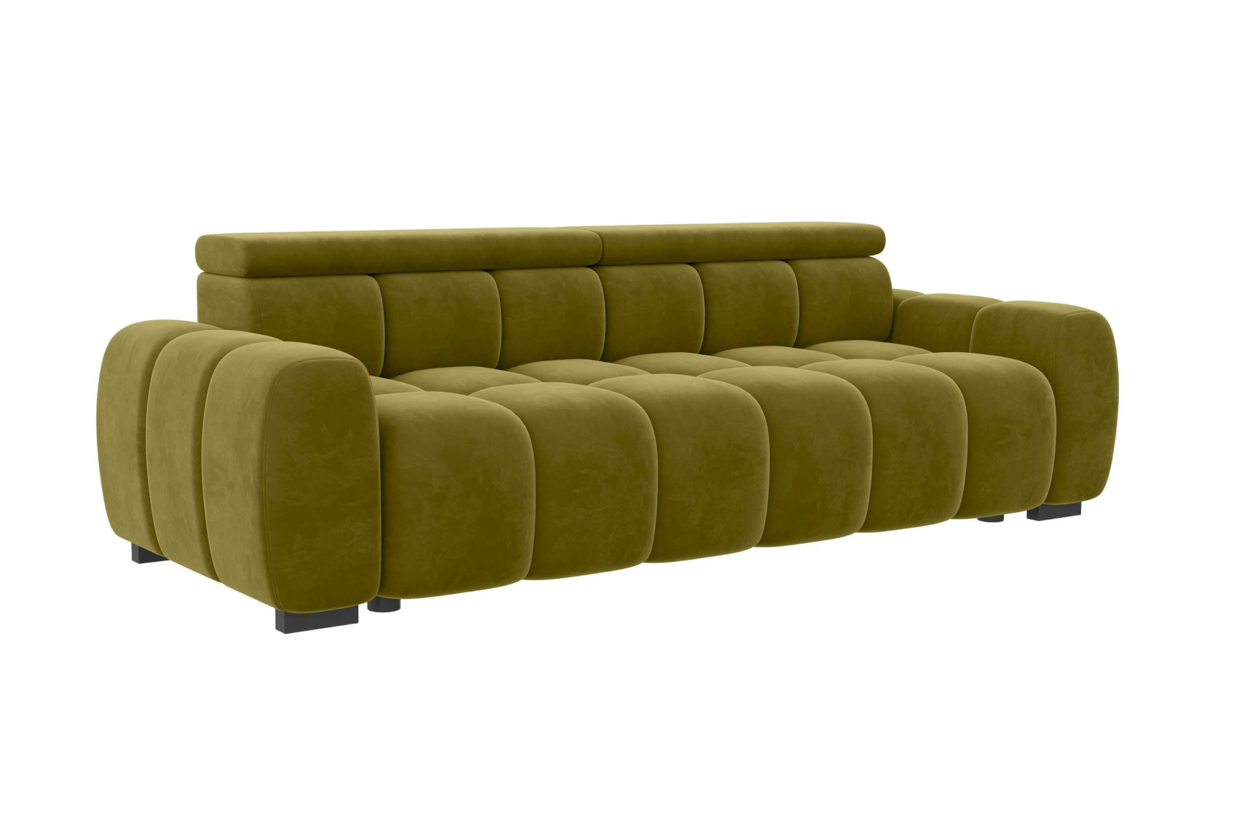 Bigsofa Santorin im Samt Stoffbezug Olive