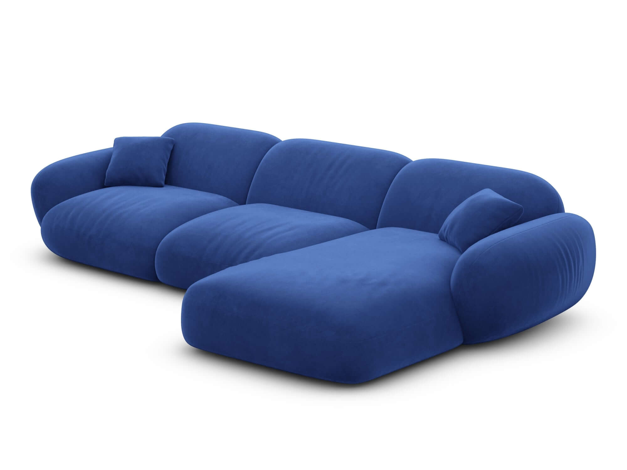 Polster Ecksofa Alcazar L Form kurz Dunkelblau