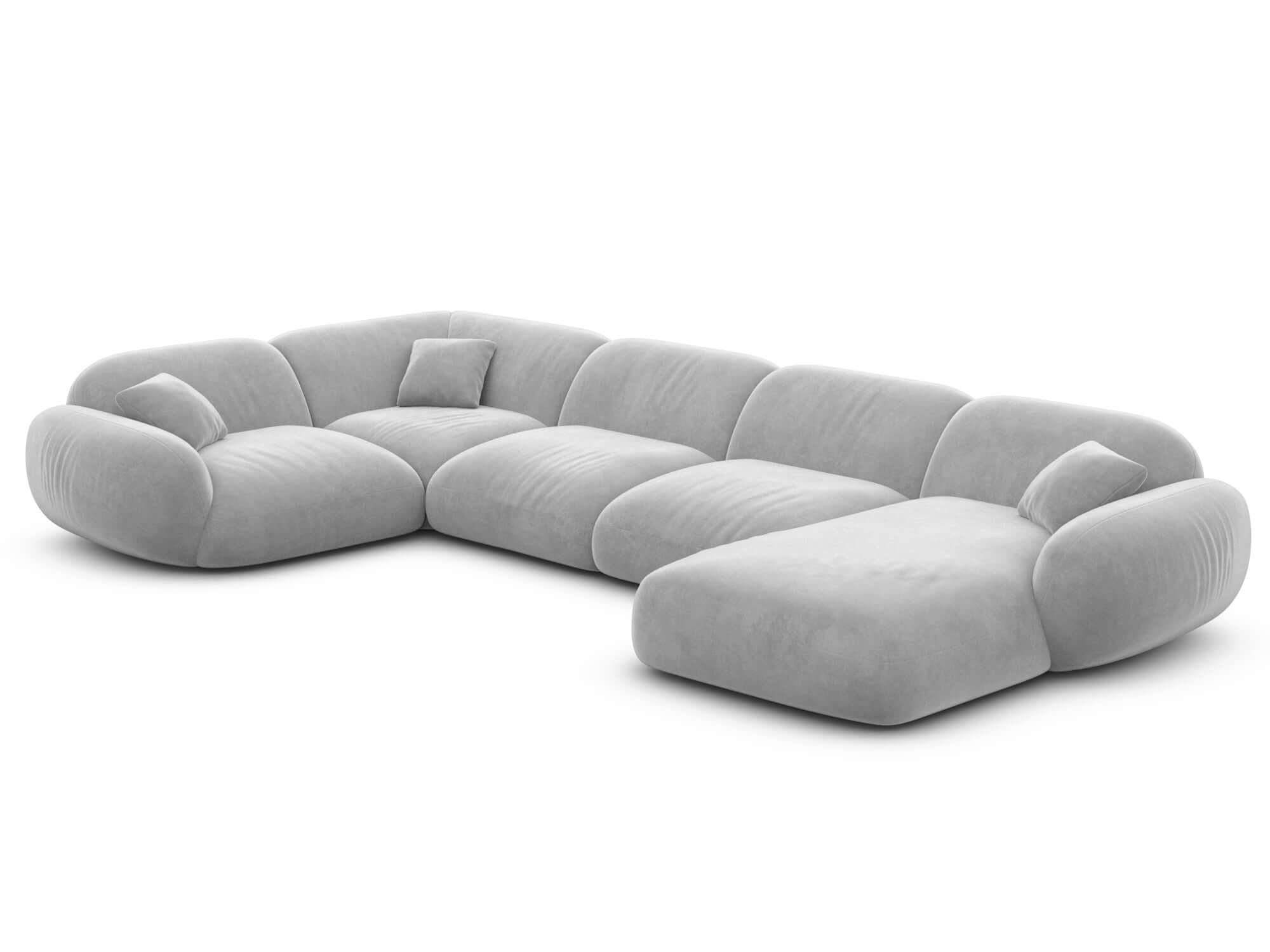 XL Stoff Wohnlandschaft Alcazar U-Form Beige