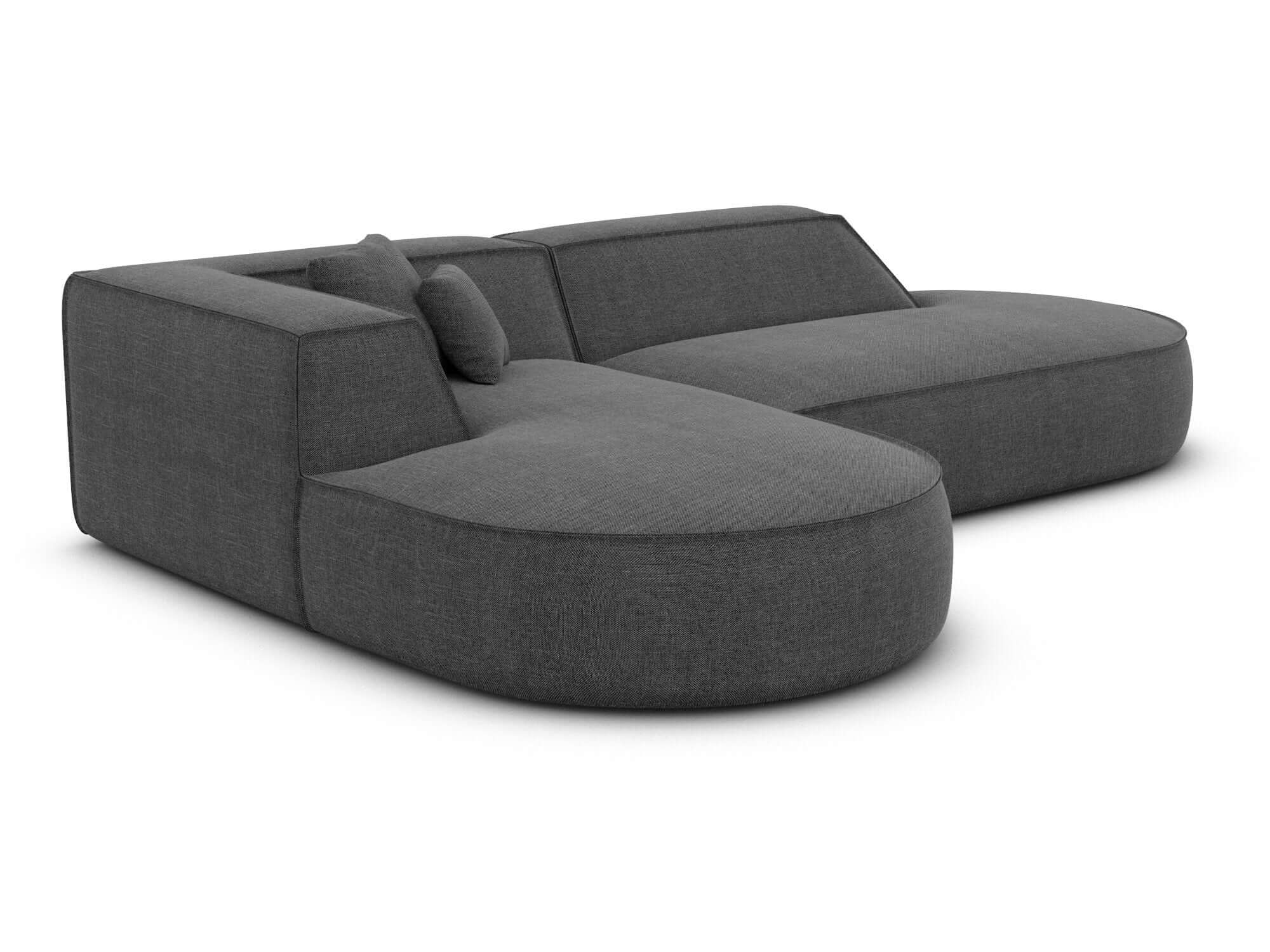Couch Monterola Lounge L-Form in Stoff Anthrazit