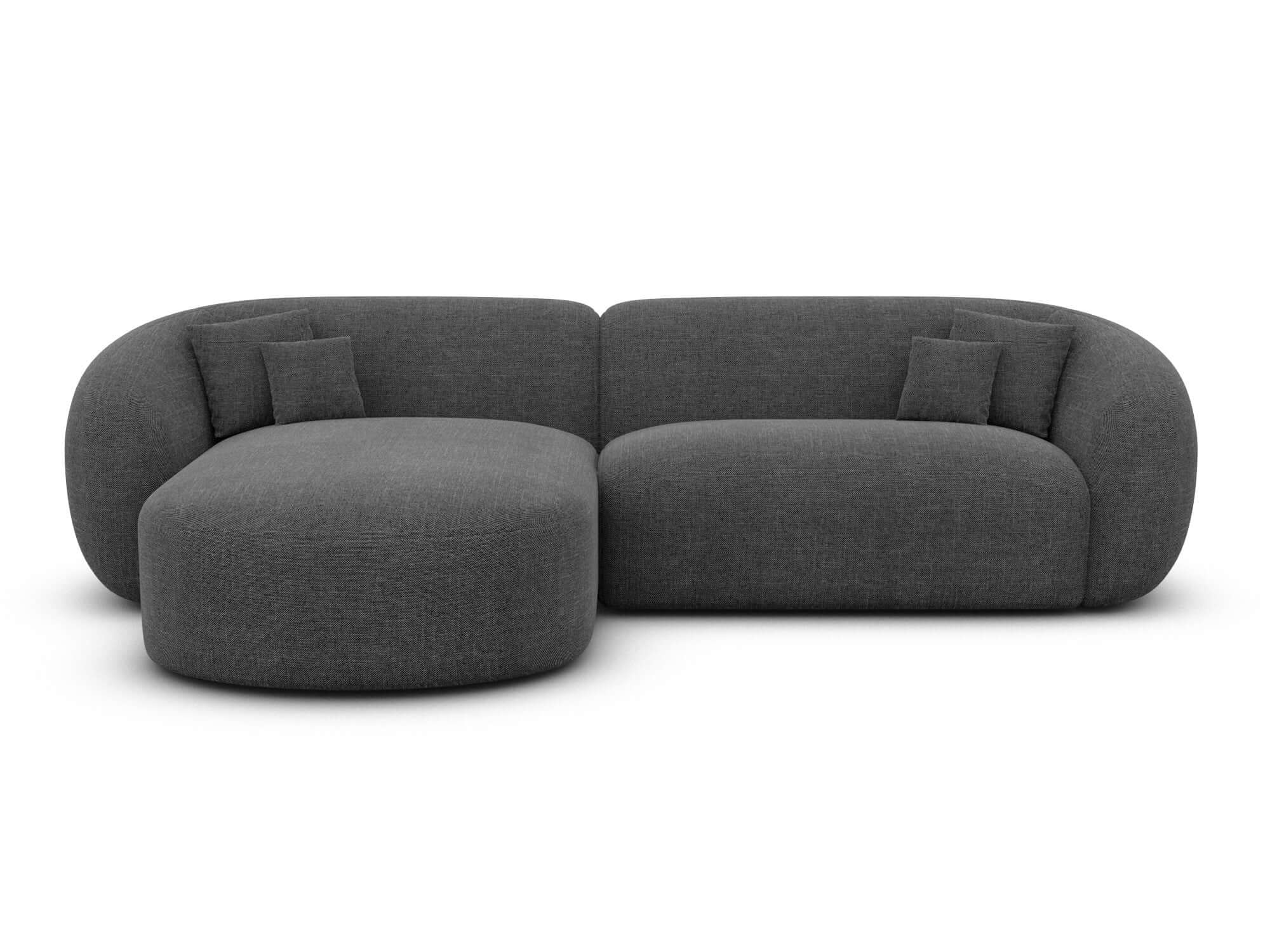 Stoff Ecksofa Sorelia L-Form Kurz Anthrazit