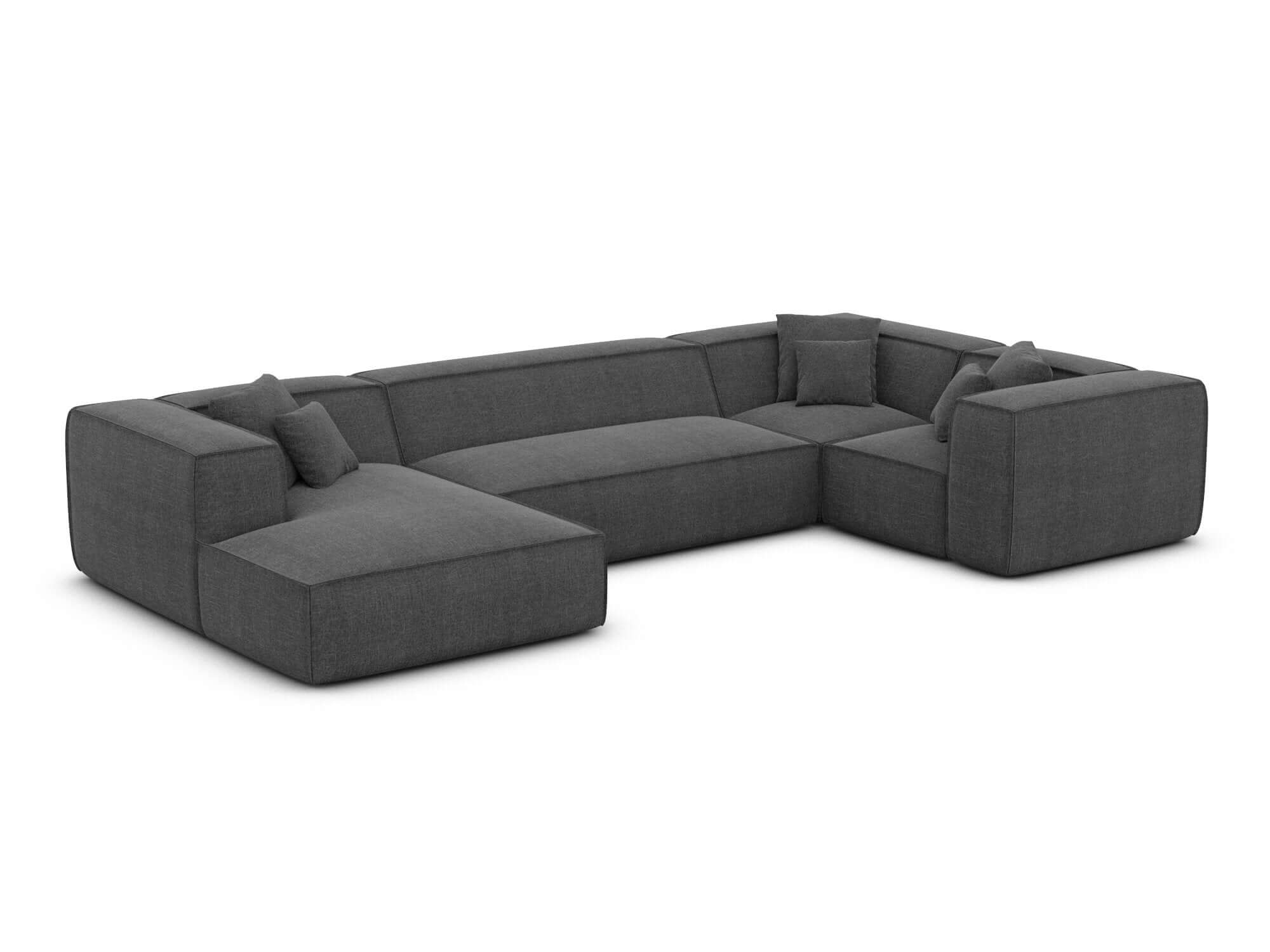 Wohnlandschaft Liranda XL U-Form in Stoff Anthrazit