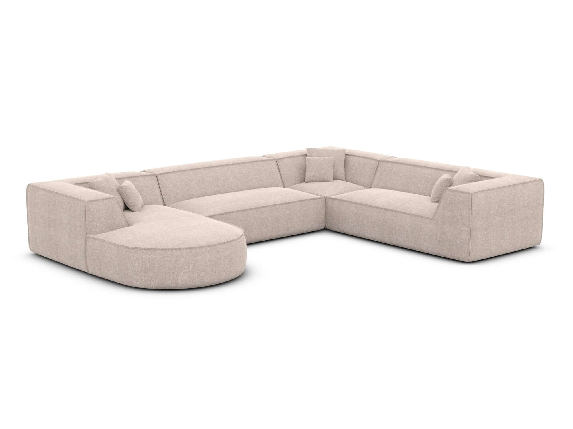 XXL Wohnlandschaft Monterola aus Stoff beige