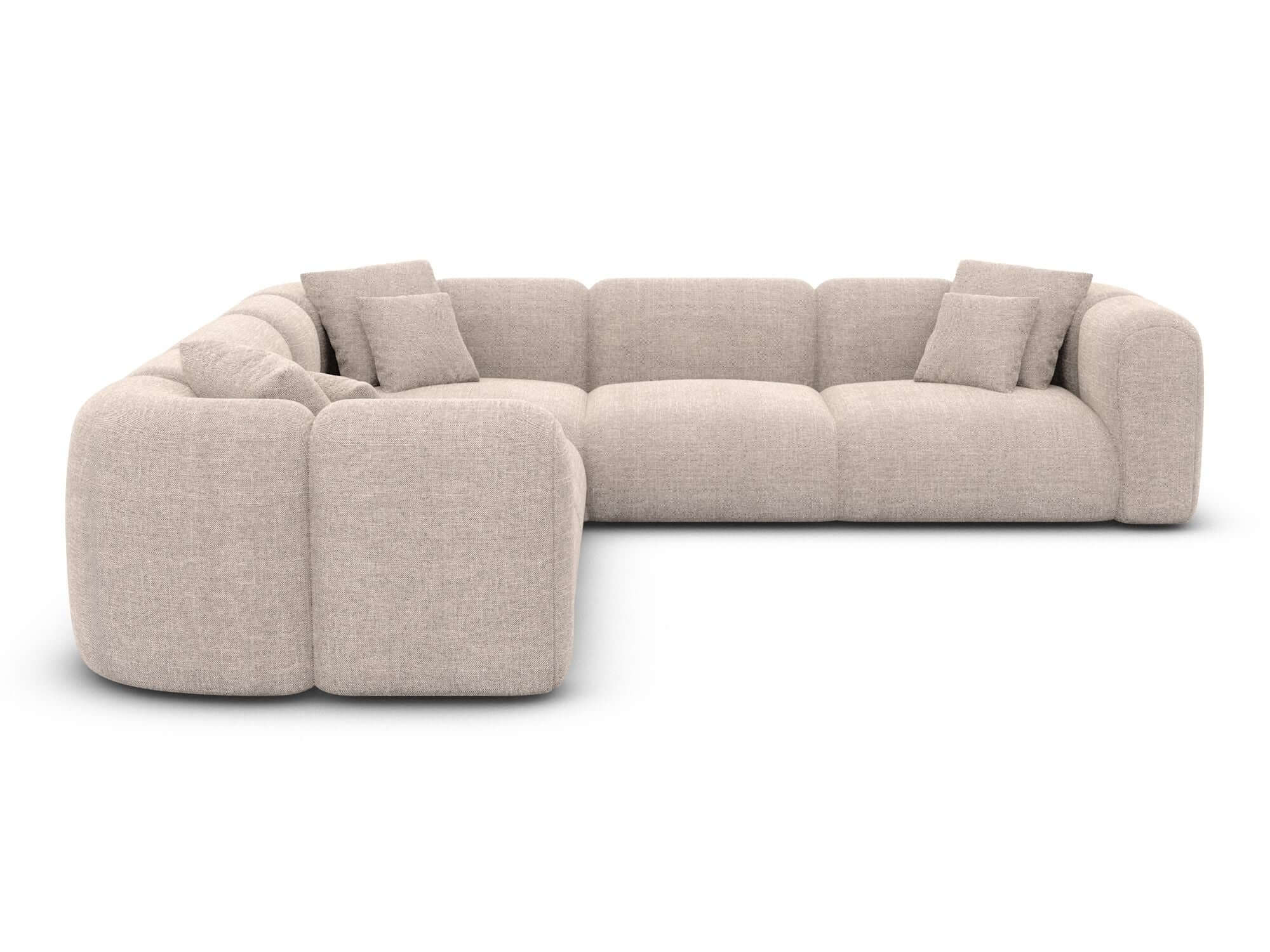 Stoff Ecksofa Venturia L-Form Beige