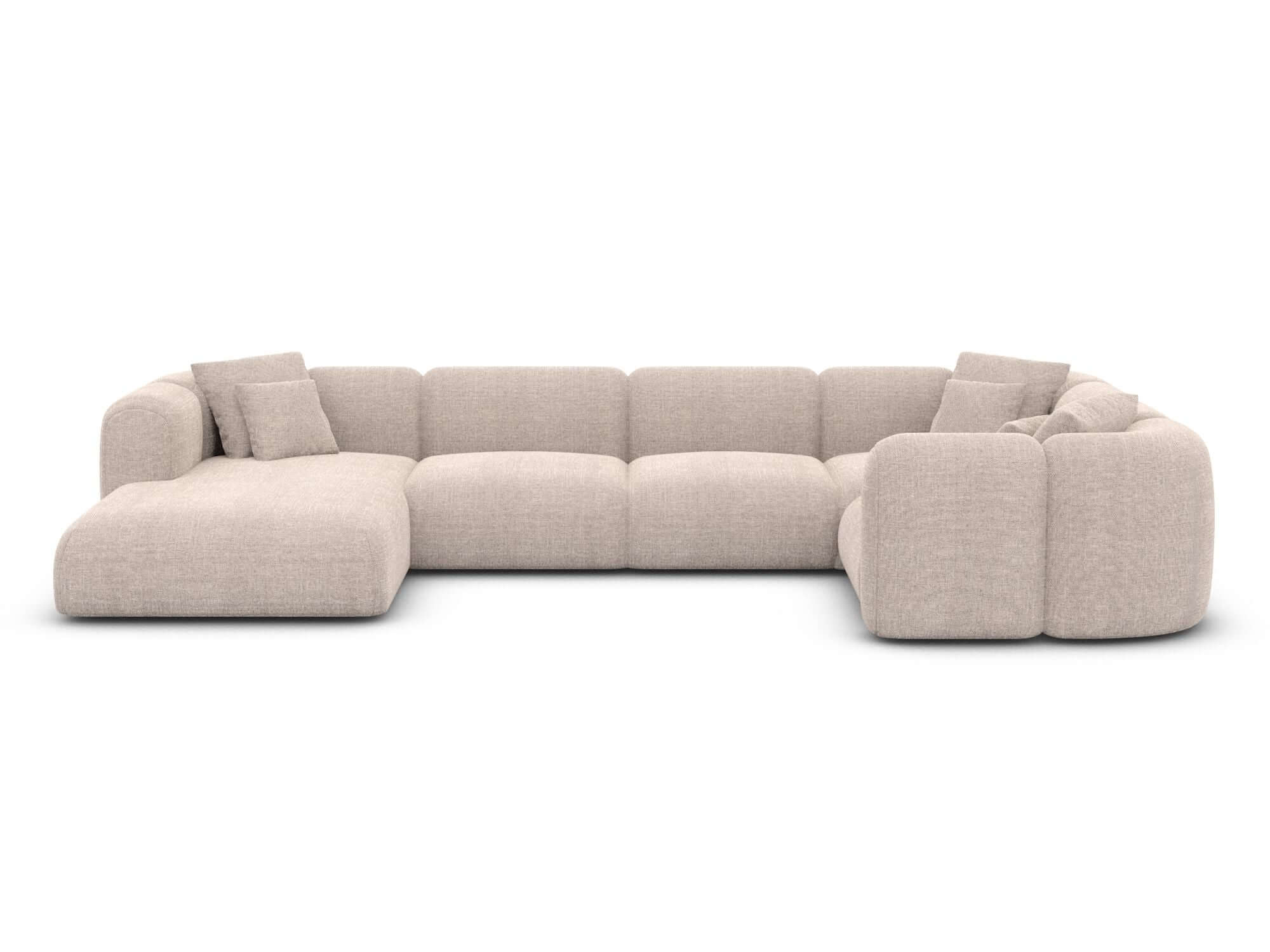 XL Wohnlandschaft Venturia U-Form aus Stoff Beige