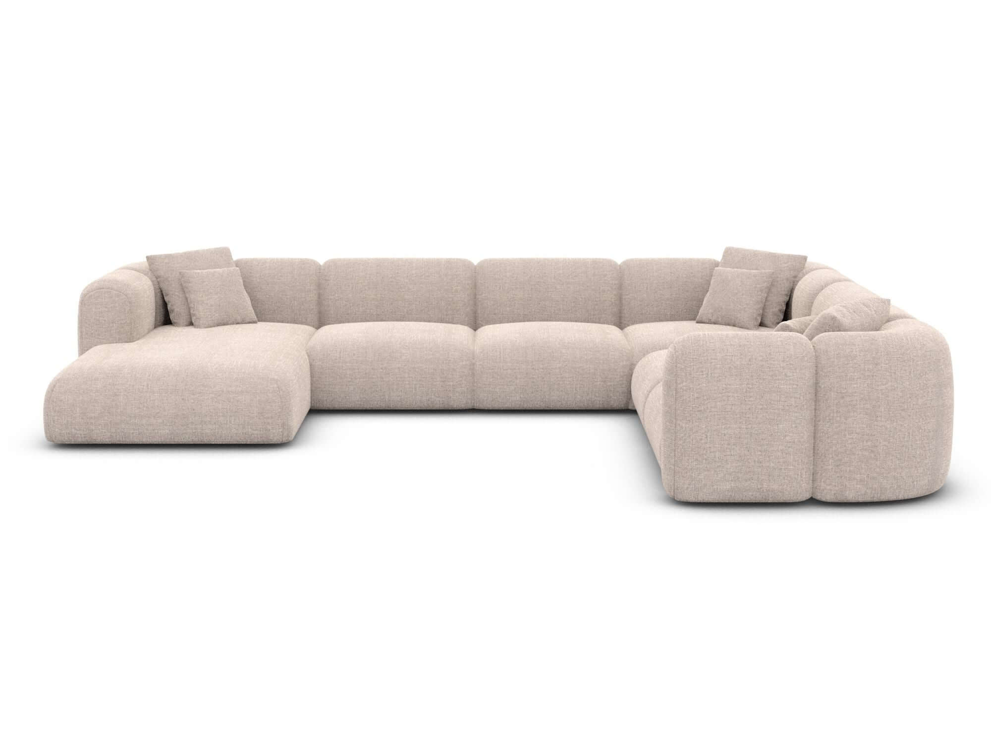 XXL Stoff Wohnlandschaft Venturia U-Form Beige
