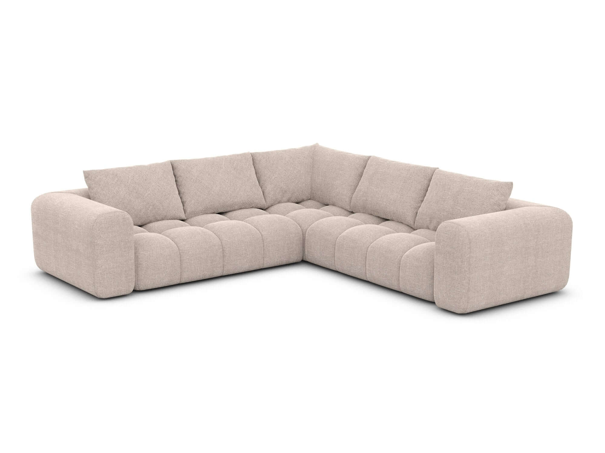 Couch Casaluna L Form in Stoff beige