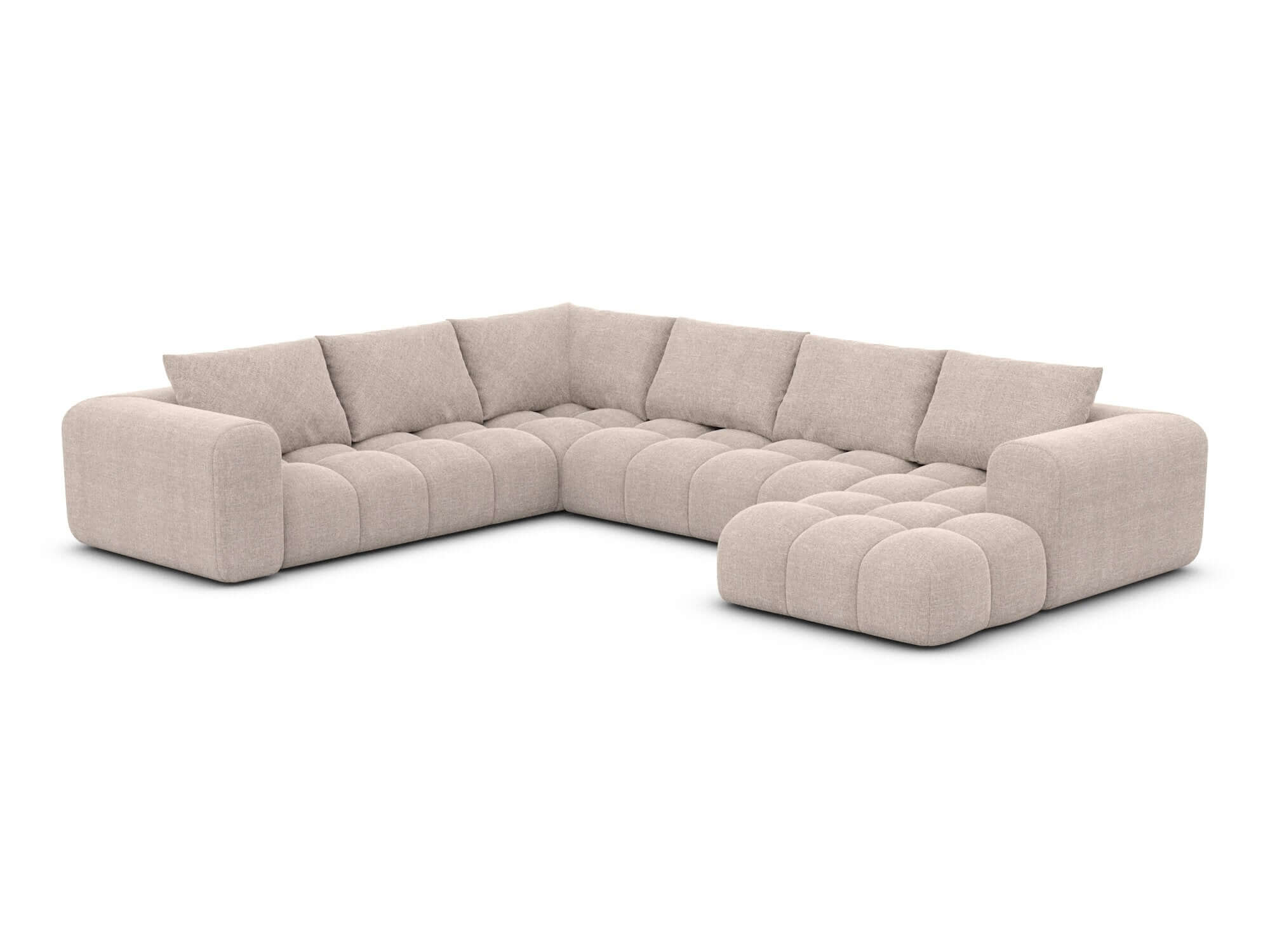 XXL Stoff Wohnlandschaft Casaluna U-Form Beige