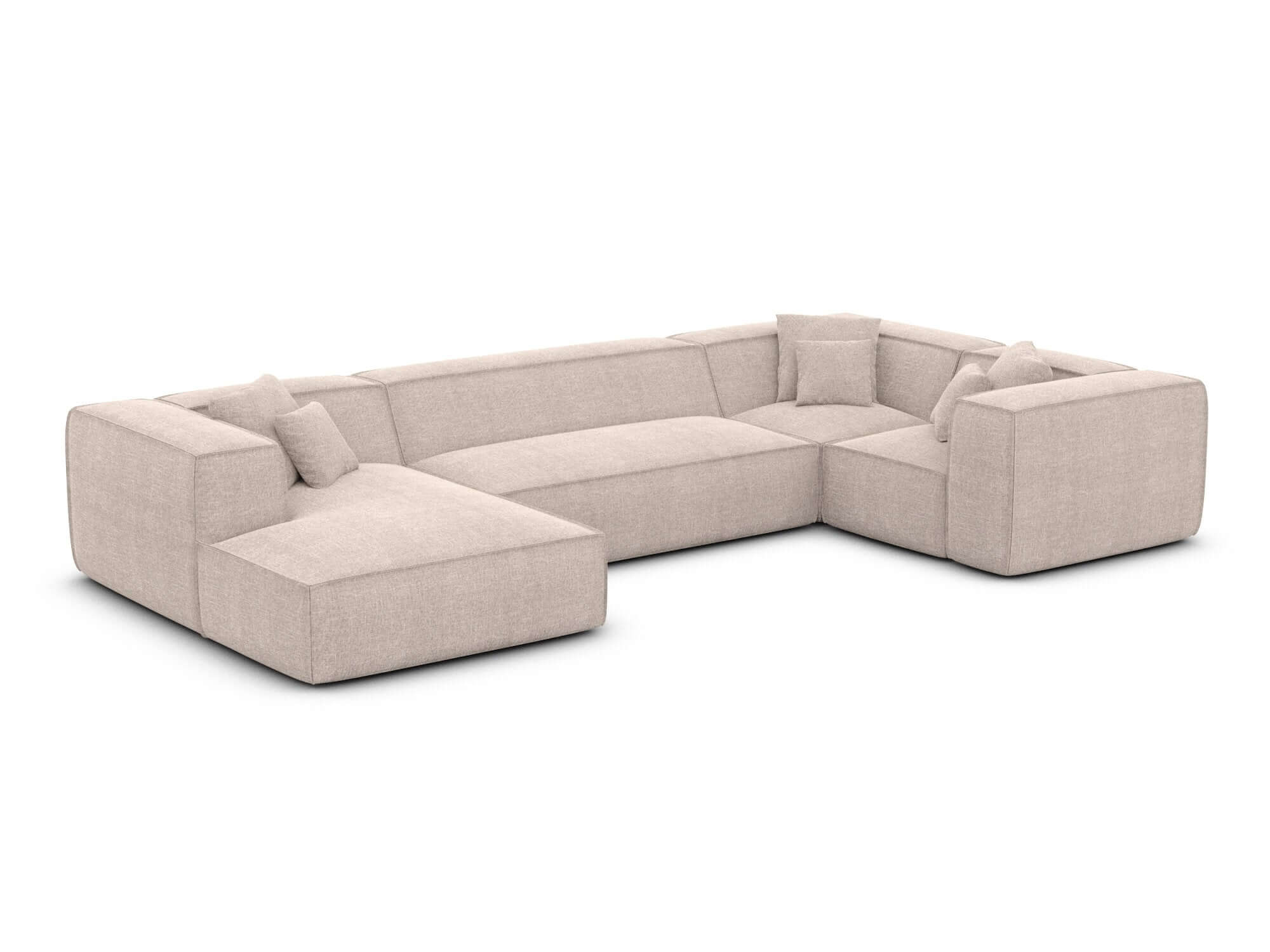 Wohnlandschaft Liranda XL U-Form in Stoff Beige
