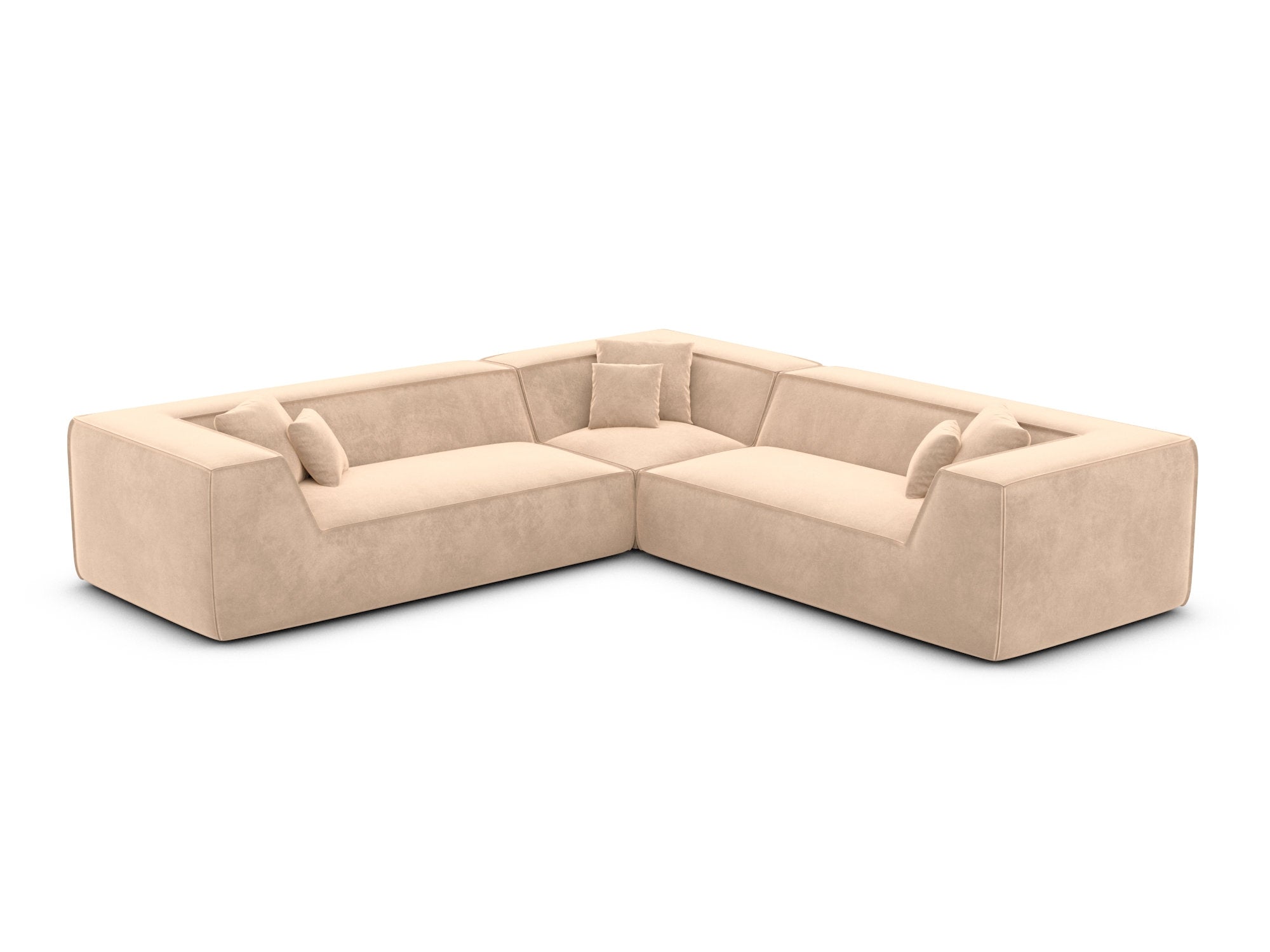 Polster Ecksofa Monterola L Form Beige