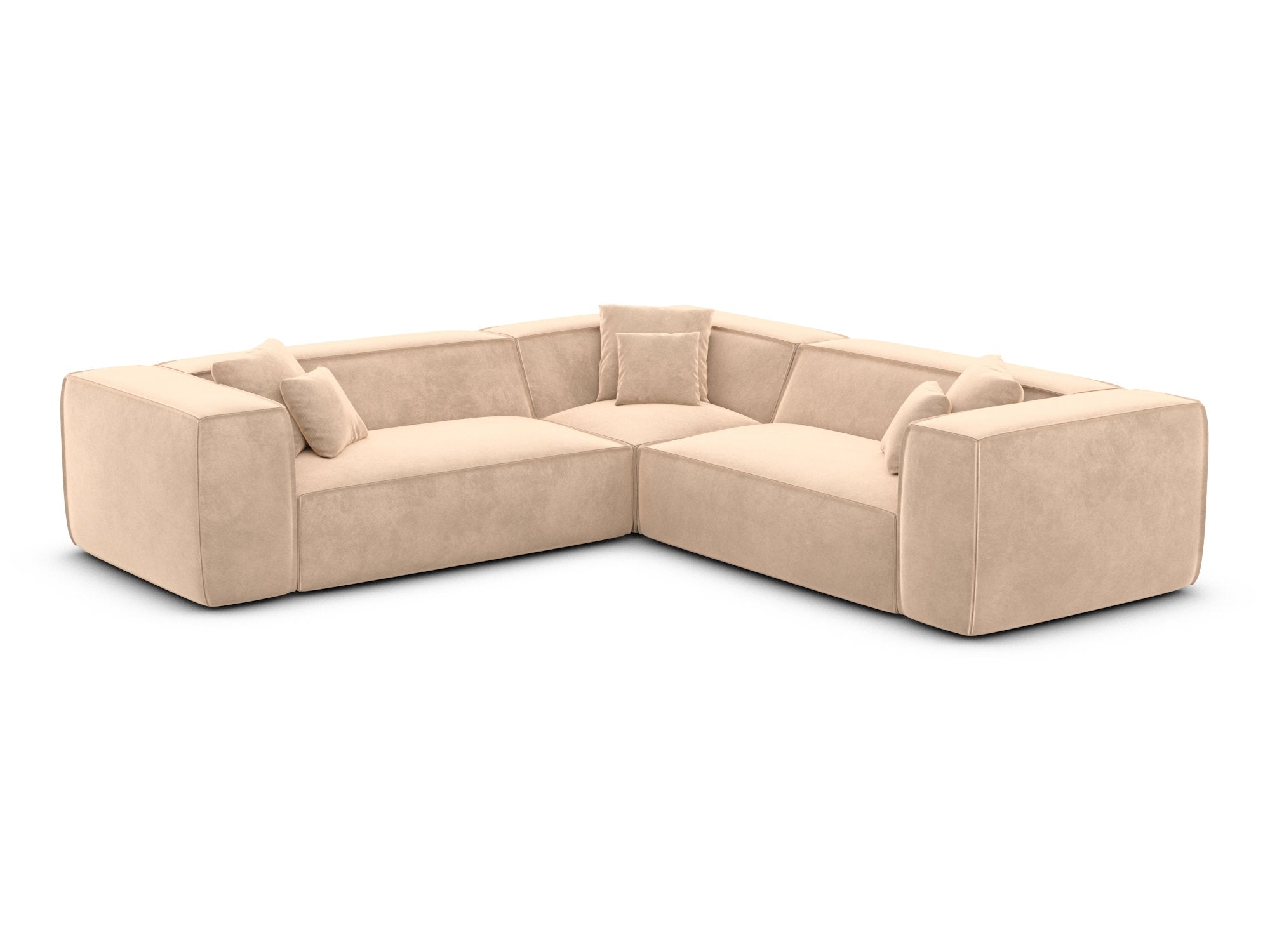 Polster Ecksofa Liranda L Form Beige