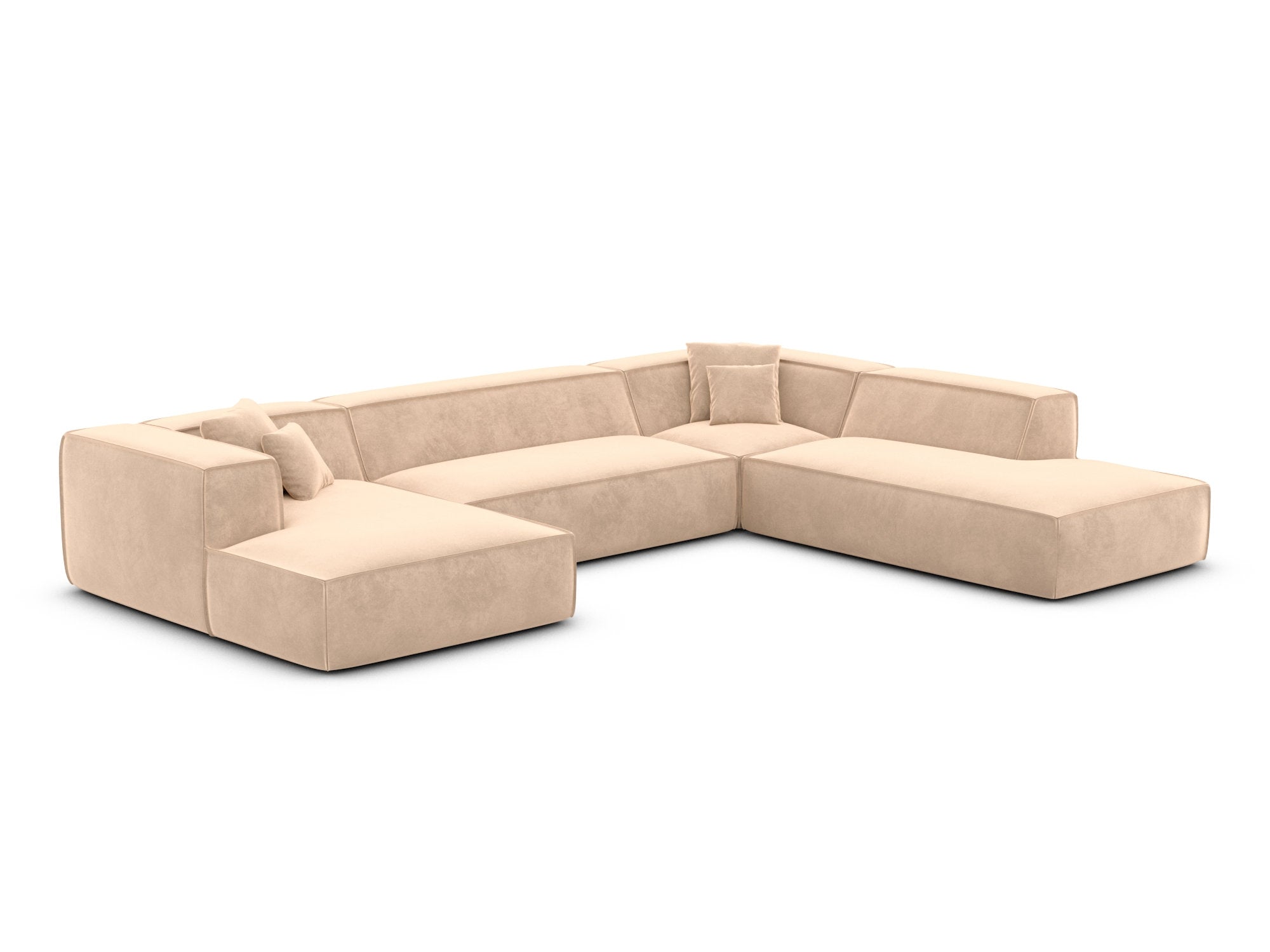 Polster Wohnlandschaft Liranda U-Form Lounge Beige