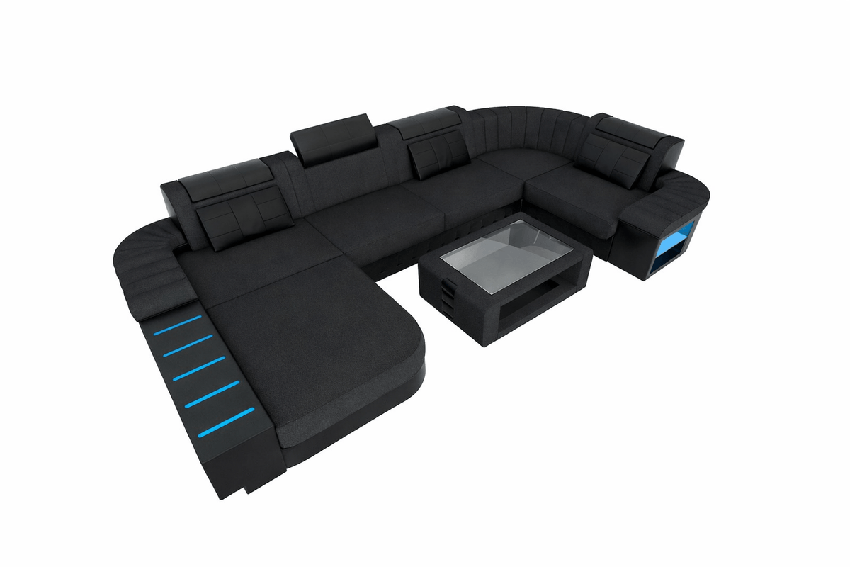 Stoff Wohnlandschaft Bellagio U-Form