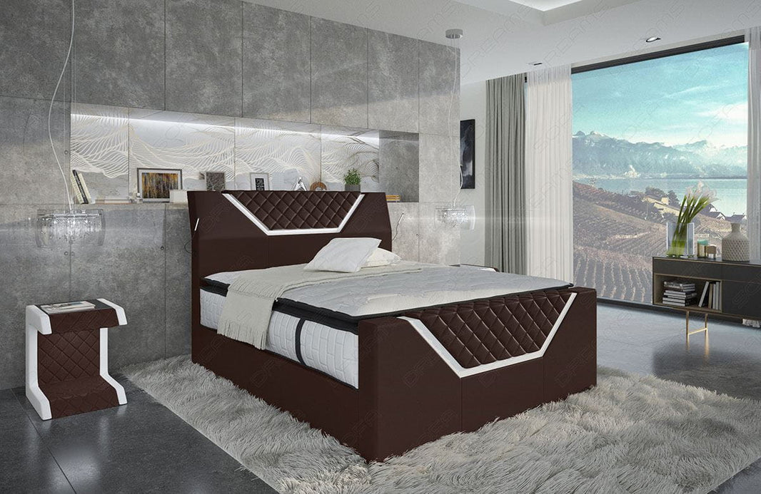 Boxspringbett Nantes Leder