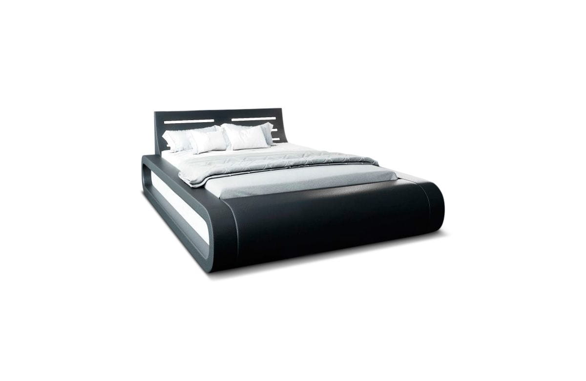 Bettgestell Sorano Designerbett Schwarz-Weiß