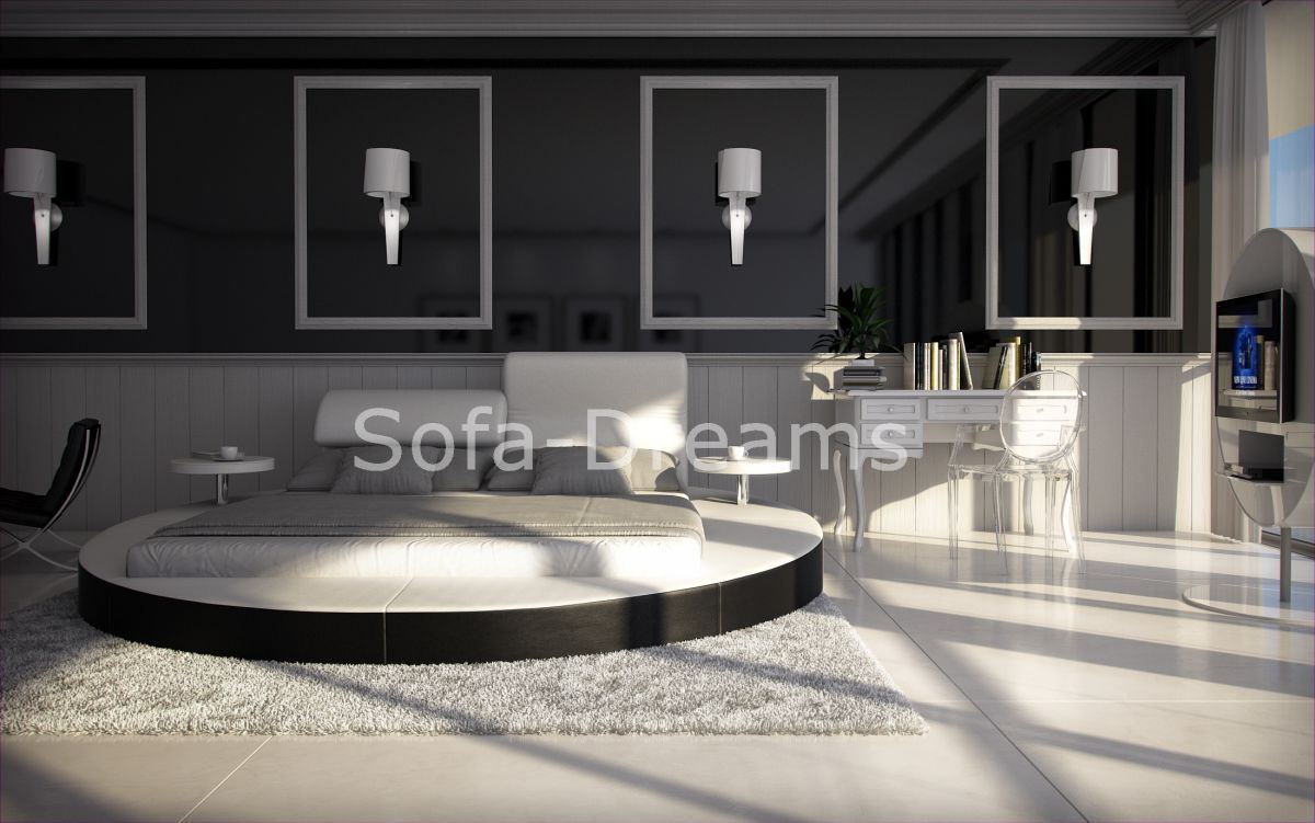 Komplettbett Napoli Weiß-Schwarz – Modern