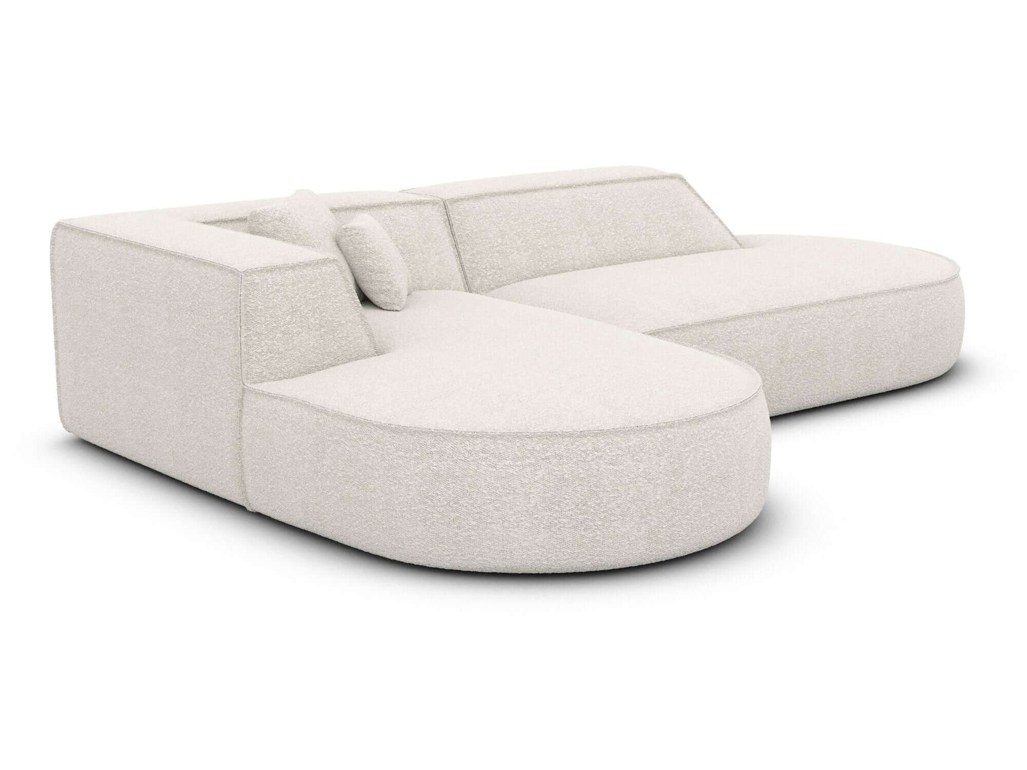 Couch Monterola Lounge L-Form in Stoff Weiß