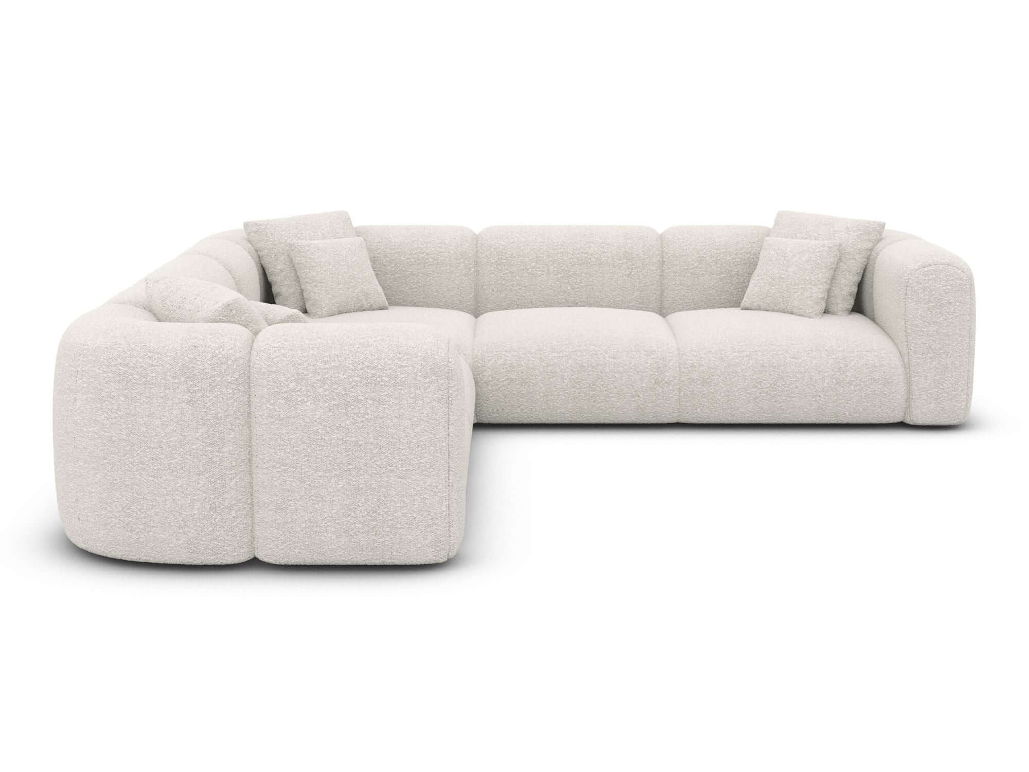 Stoff Ecksofa Venturia L Form weiß
