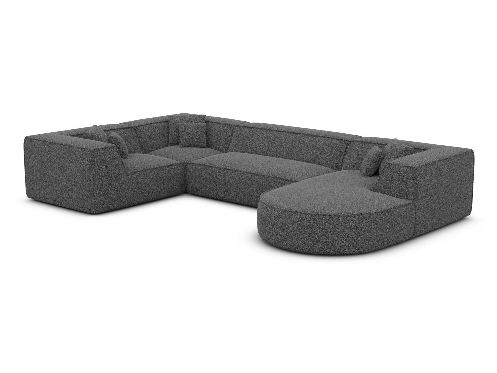 Wohnlandschaft Monterola XL U-Form in Stoff Graphite