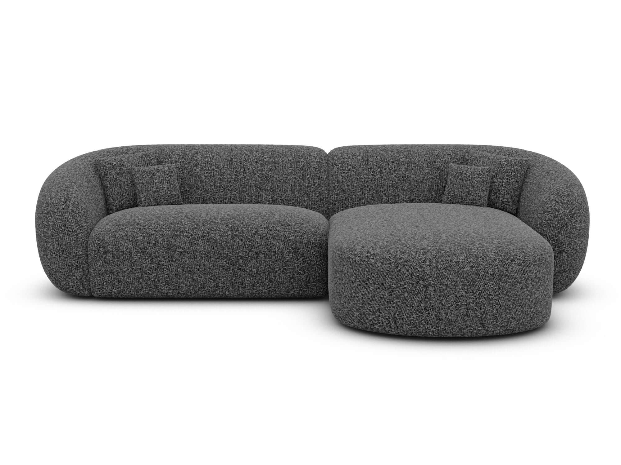Stoff Ecksofa Sorelia L-Form Kurz Graphite
